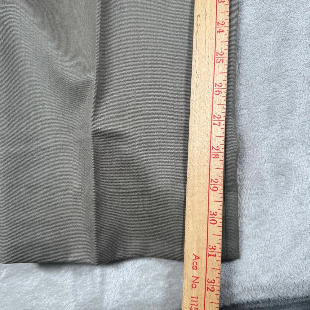 Brooks Brothers Dress Pants Mens 38x32 Olive Madison Fit Wool Trousers
